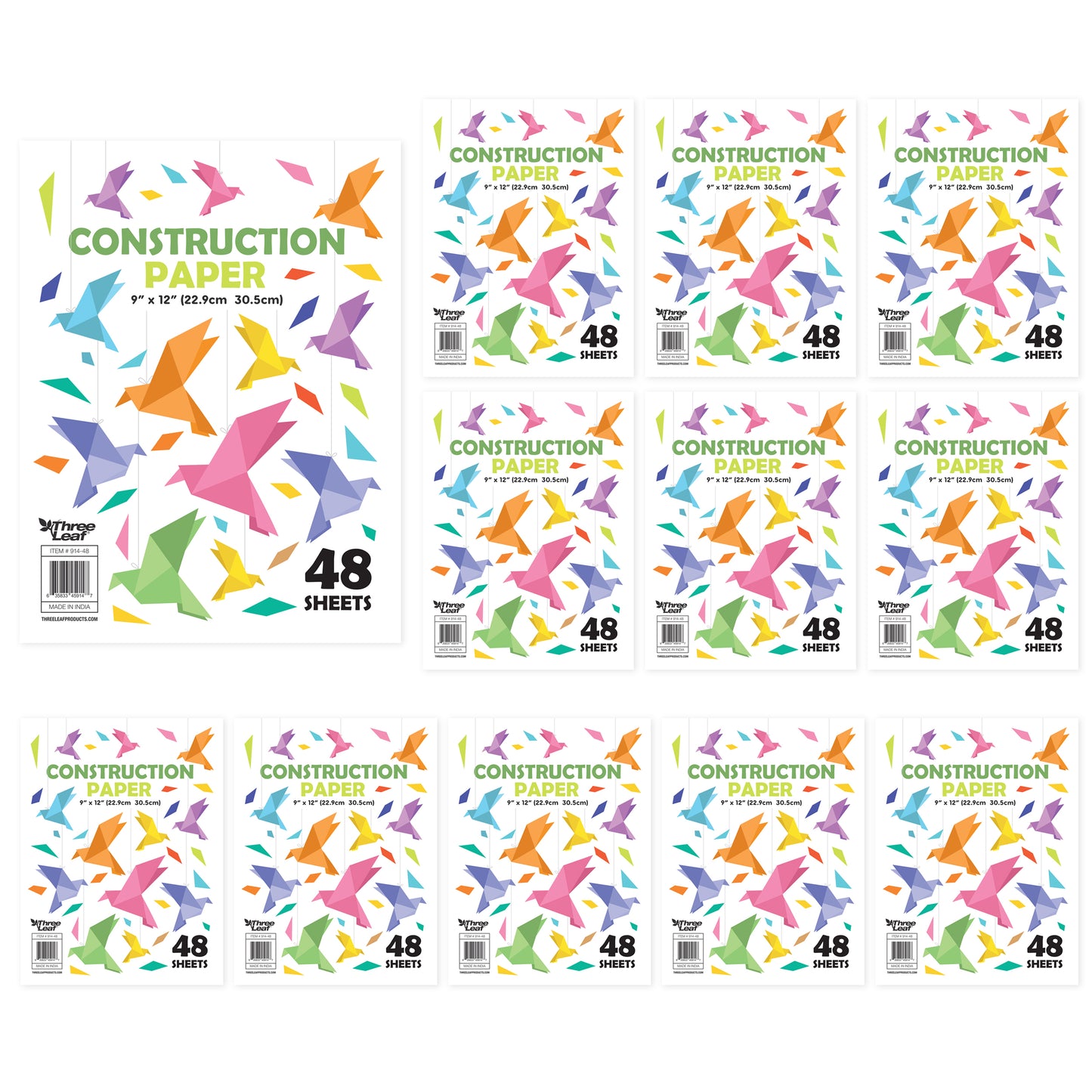 Three Leaf Construction Paper 48 Ct, 9 X 12