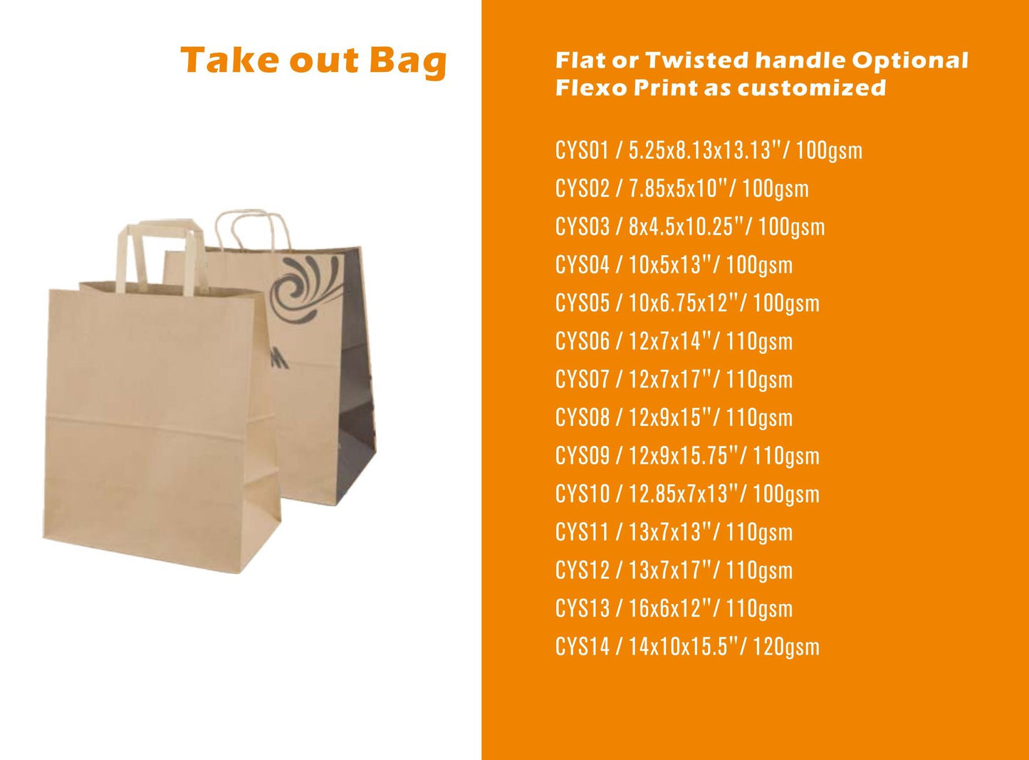 Take Out Bag