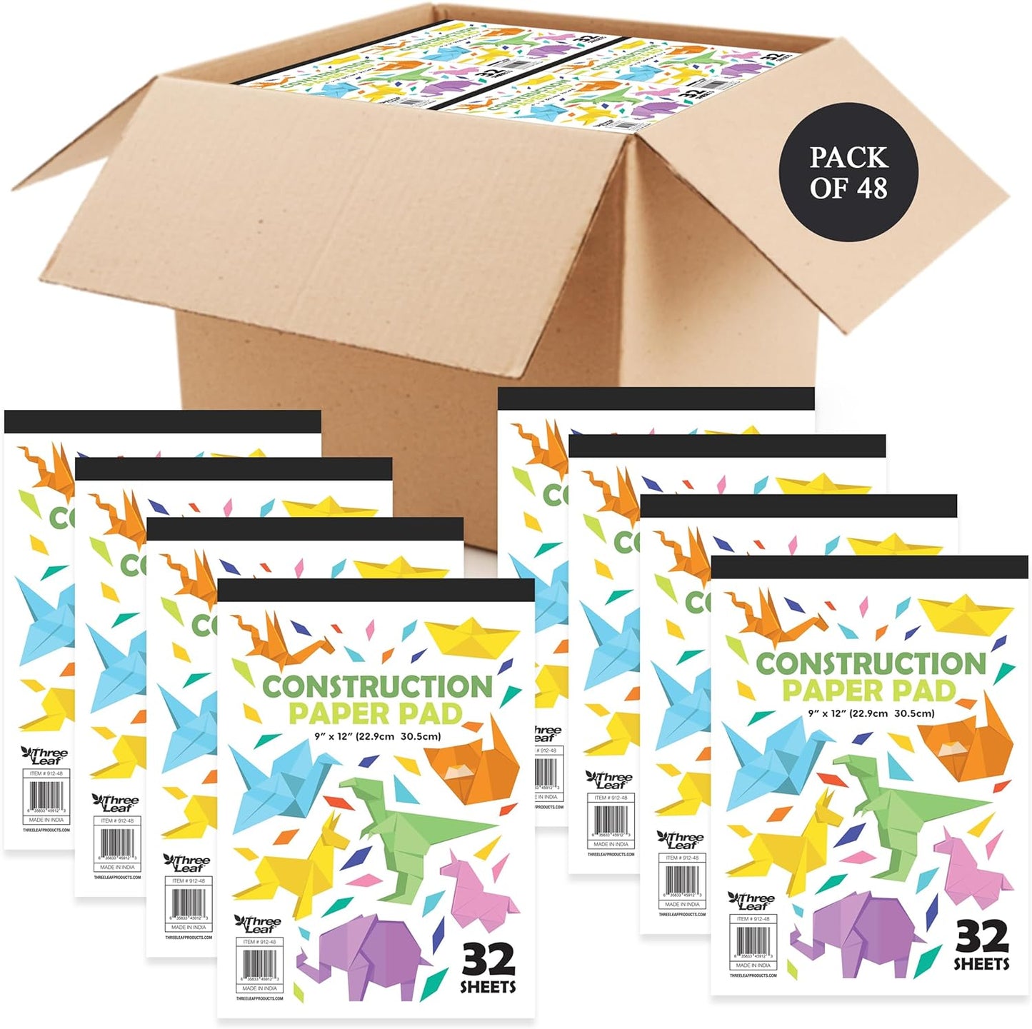 Three Leaf Construction Paper Pad 32 Ct ..9 X 12