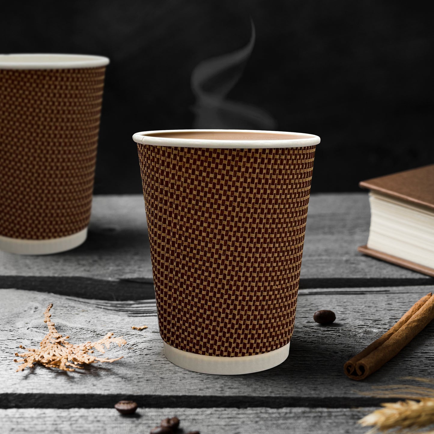 Three Leaf 12 Oz. Paper Hot Cups, (Premium) 500 Ct. (20 Packs Of 25)