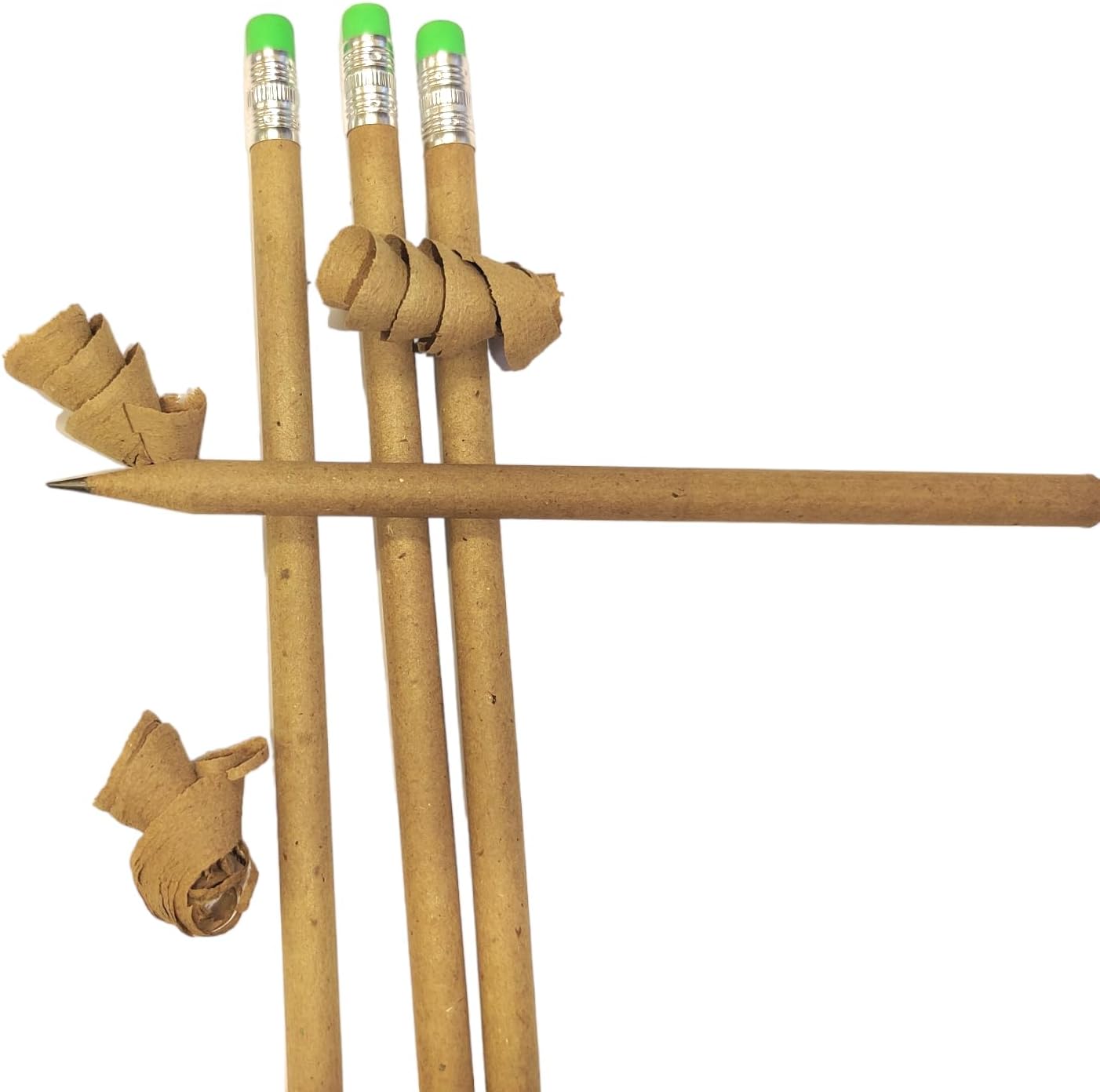 Three Leaf 144 Ct. #2 Brown Recycled Paper Pencils With Eraser Tip