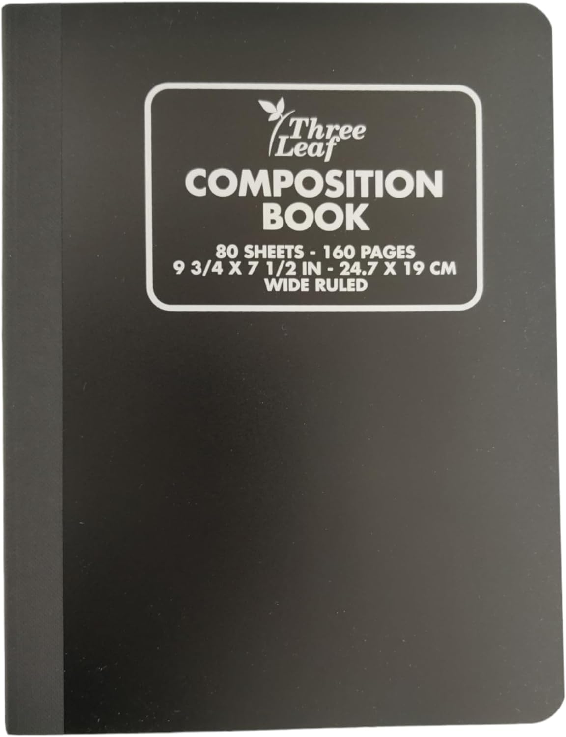 Three Leaf 80 Ct, 9-3/4 X 7-1/2, Assorted Poly Cover Composition Notebook, Wide Ruled