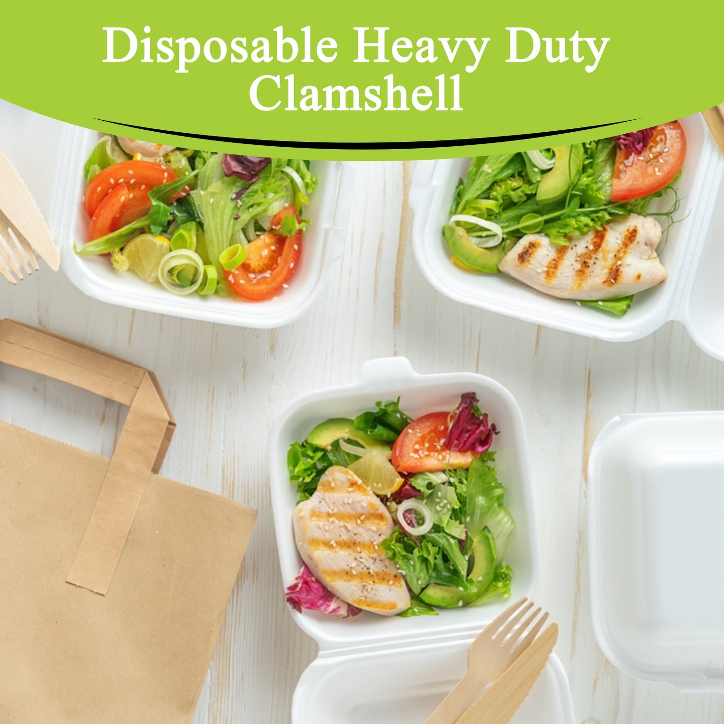 Three Leaf 6" X 6" Bagasse Burger Box (450Ml), 500 Ct.