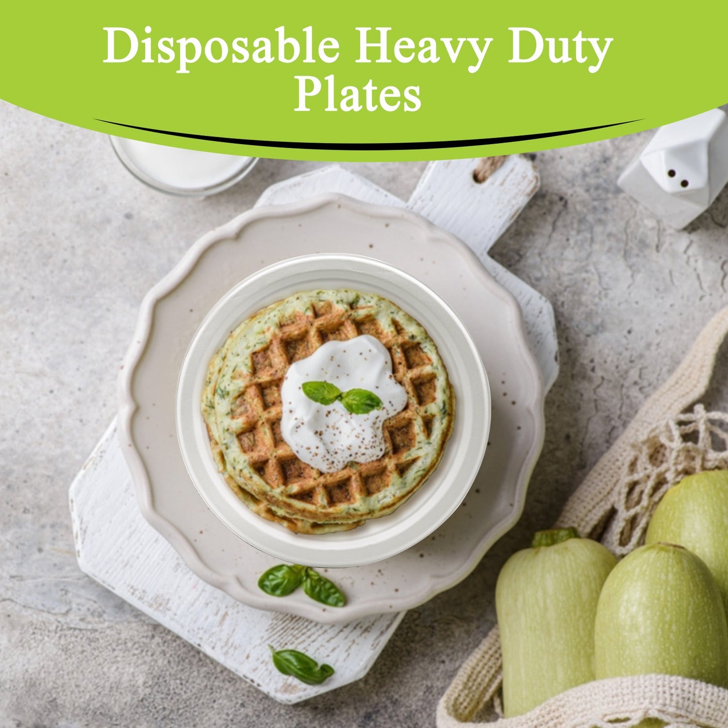 Three Leaf 6" Bagasse Round Plate