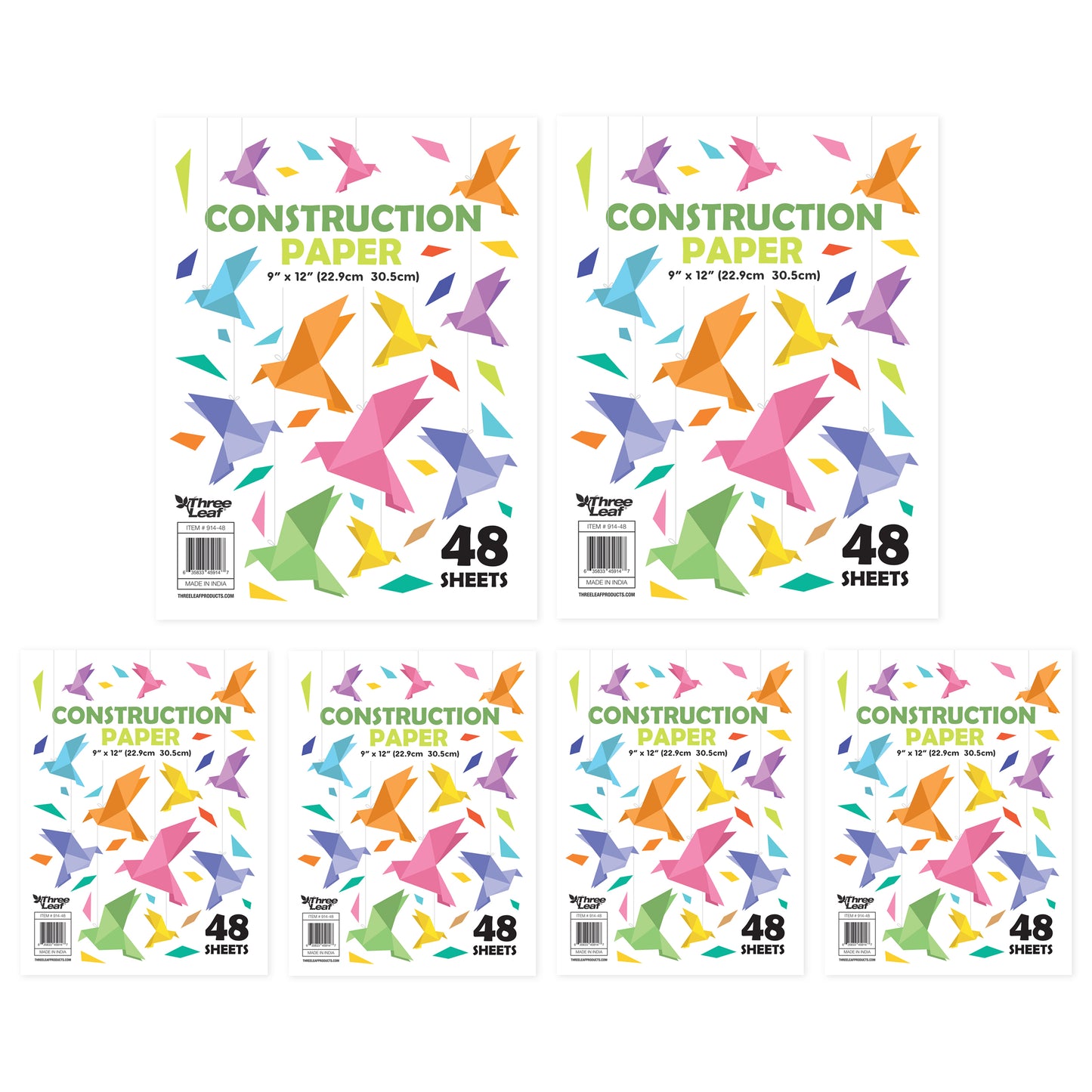 Three Leaf Construction Paper 48 Ct, 9 X 12