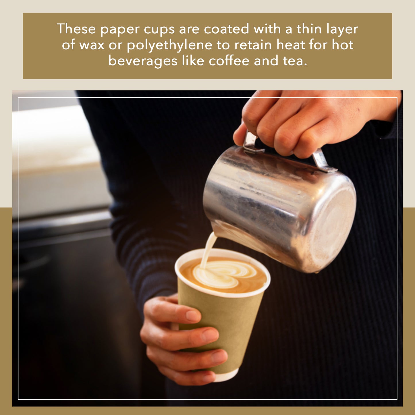 Three Leaf 12 Oz. Paper Hot Cups, (Brown) 500 Ct. (20 Packs Of 25)
