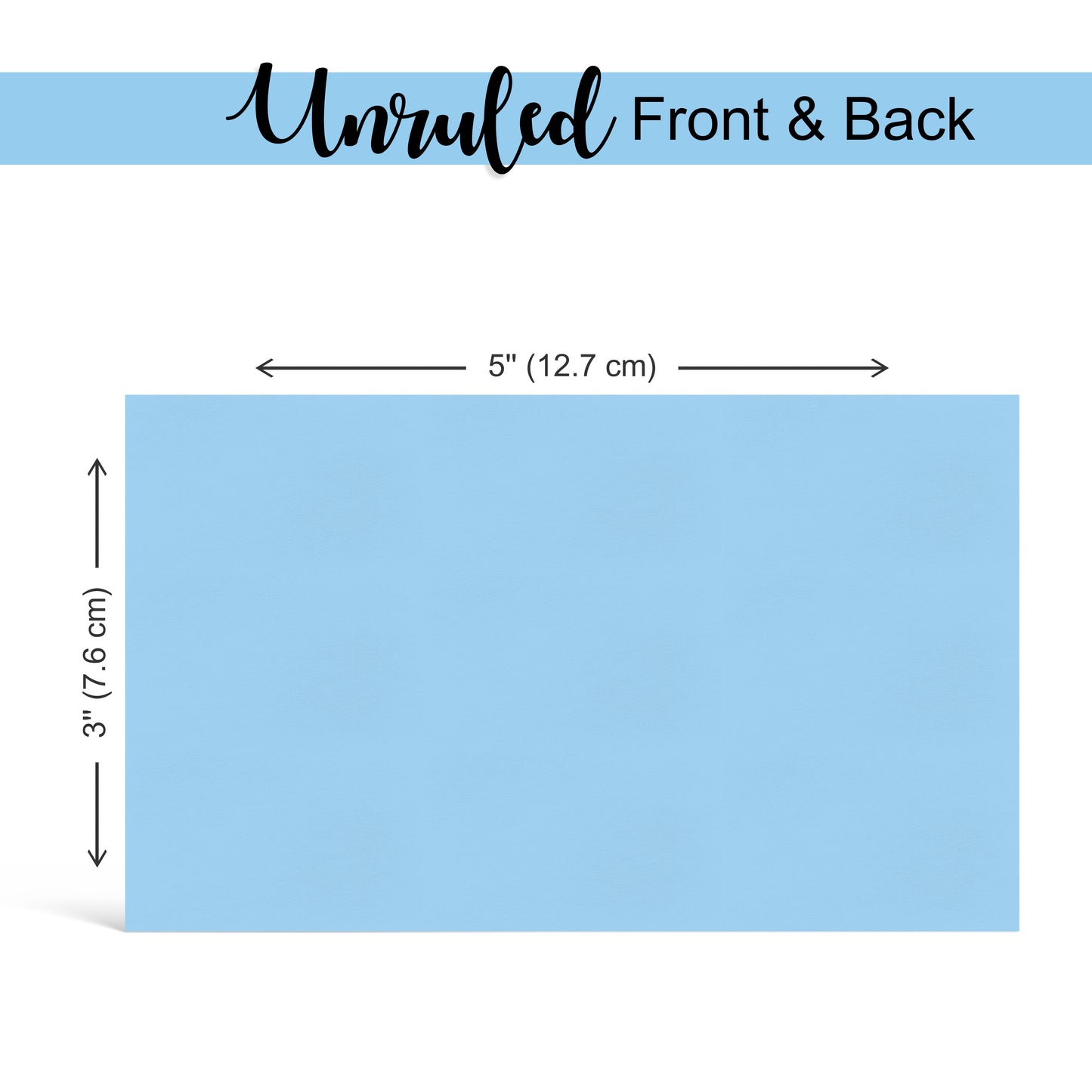 Three Leaf 100 Ct. 3 X 5, Index Cards Unruled, Blue
