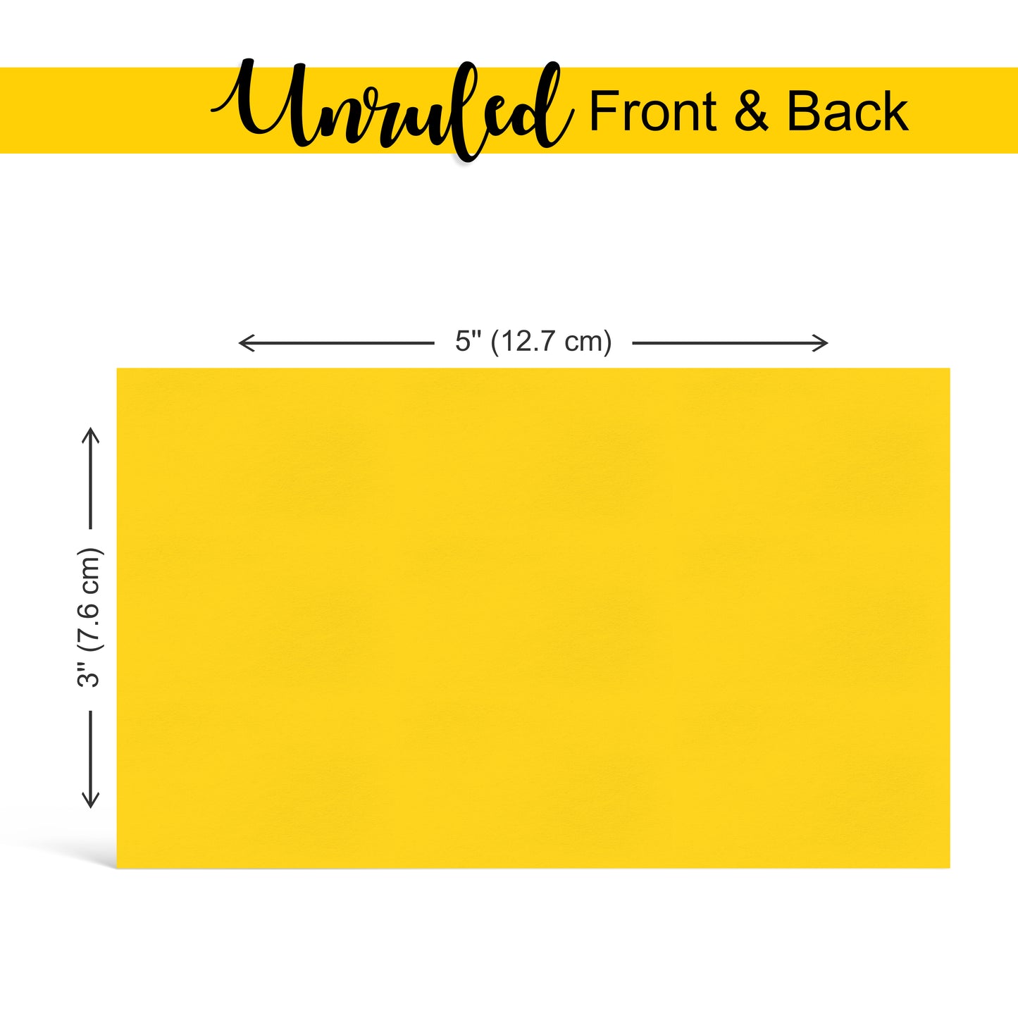 Three Leaf 100 Ct. 3 X 5, Index Cards Unruled, Canary
