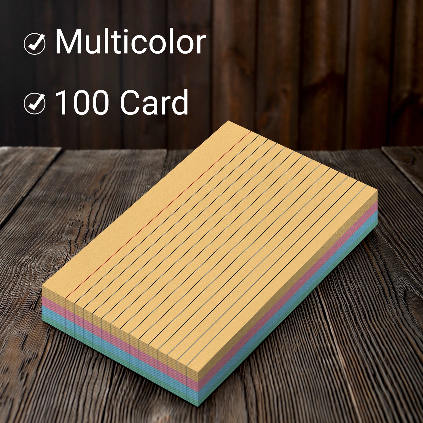 Three Leaf 100 Ct. 3 X 5, Index Card Ruled, Colored