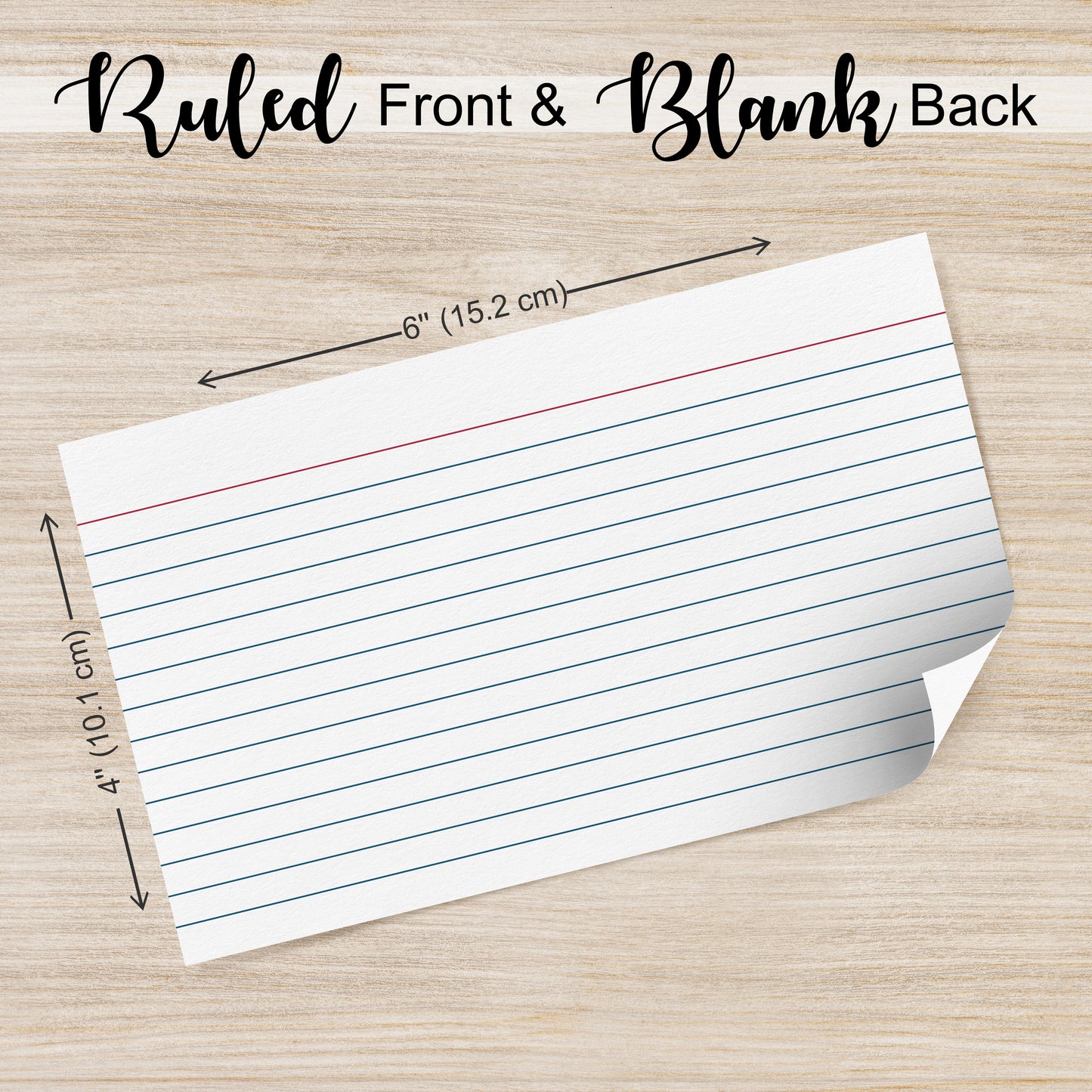 Three Leaf 100 Ct, 4 X 6, Index Cards Ruled, White