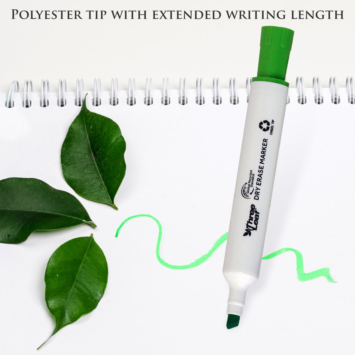 Three Leaf Dry Erase Marker 8 Pack, Assorted, Chisel Tip