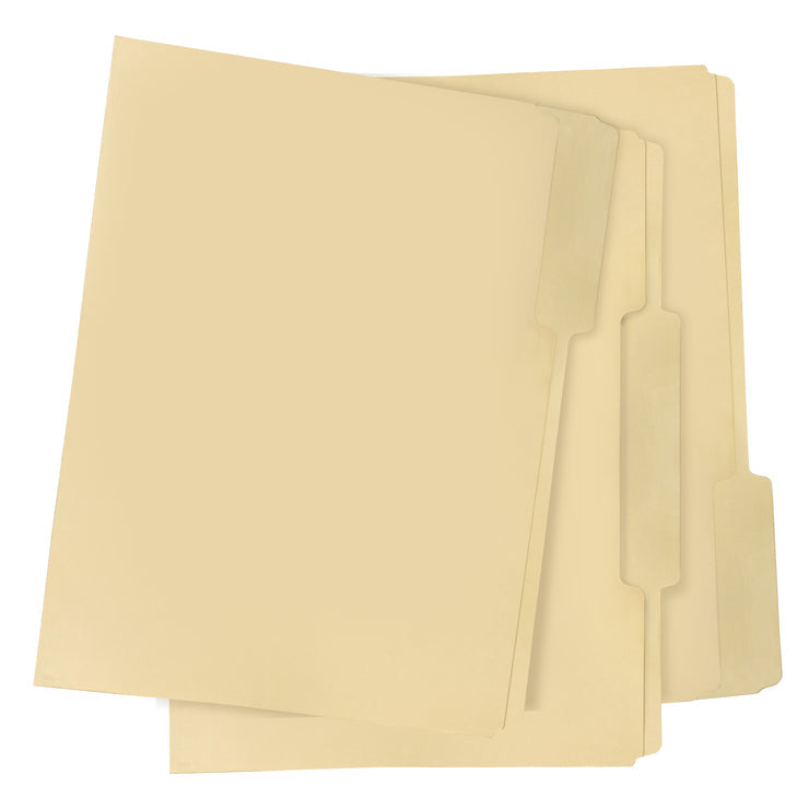 Three Leaf 12 Pack Manila Folder , 8.5 X 11, 1/3 Cut Tab