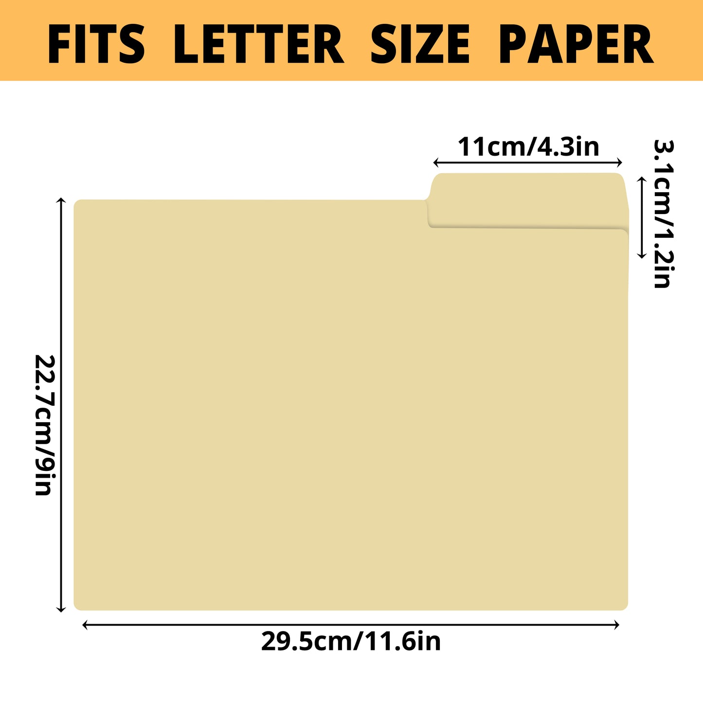 Three Leaf 12 Pack Manila Folder , 8.5 X 11, 1/3 Cut Tab