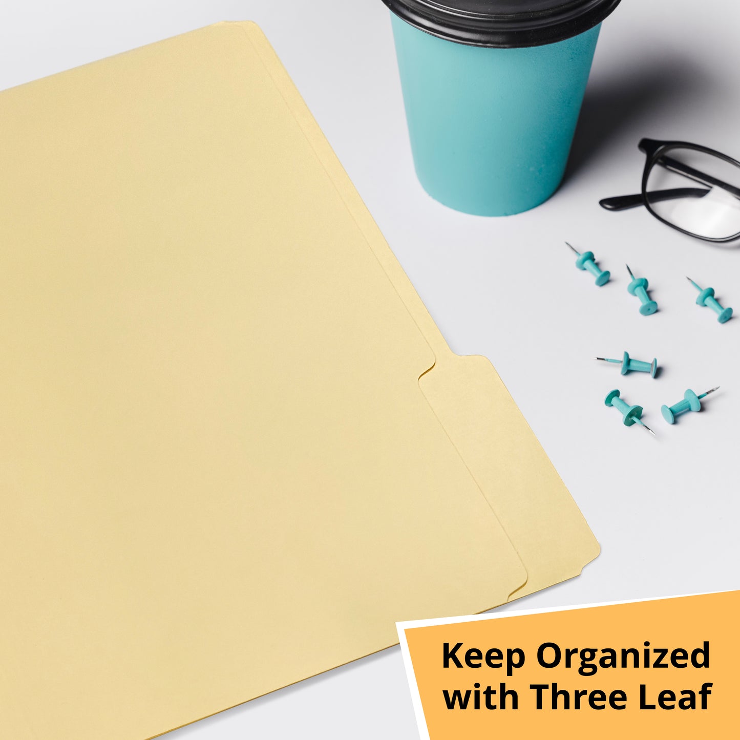 Three Leaf 12 Pack Manila Folder , 8.5 X 11, 1/3 Cut Tab