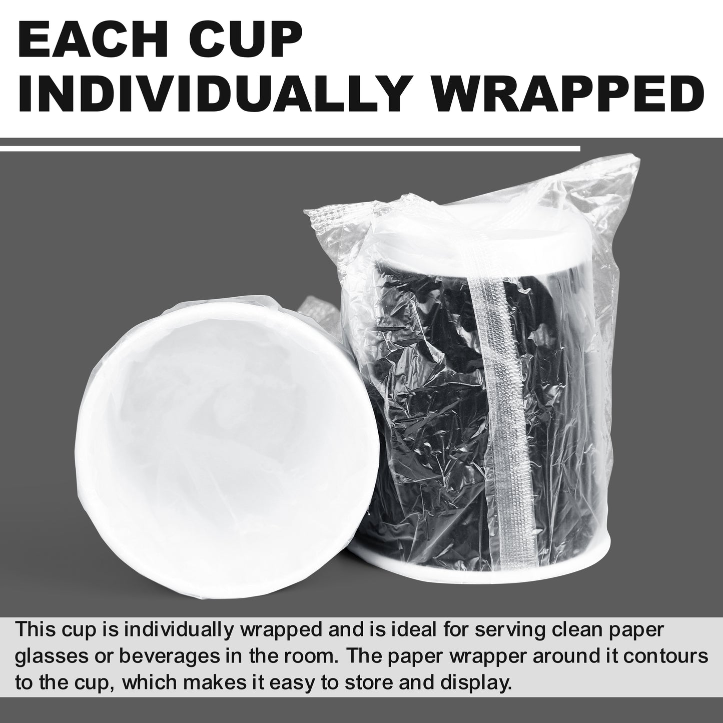 Three Leaf 9 Oz. Ripple Wall Cups, Individually Wrapped, (Black) 900 Ct. (20 Packs Of 45)