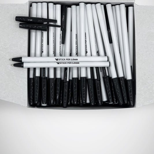 Three Leaf 144 Ct. Black Stick Ball Point Pen