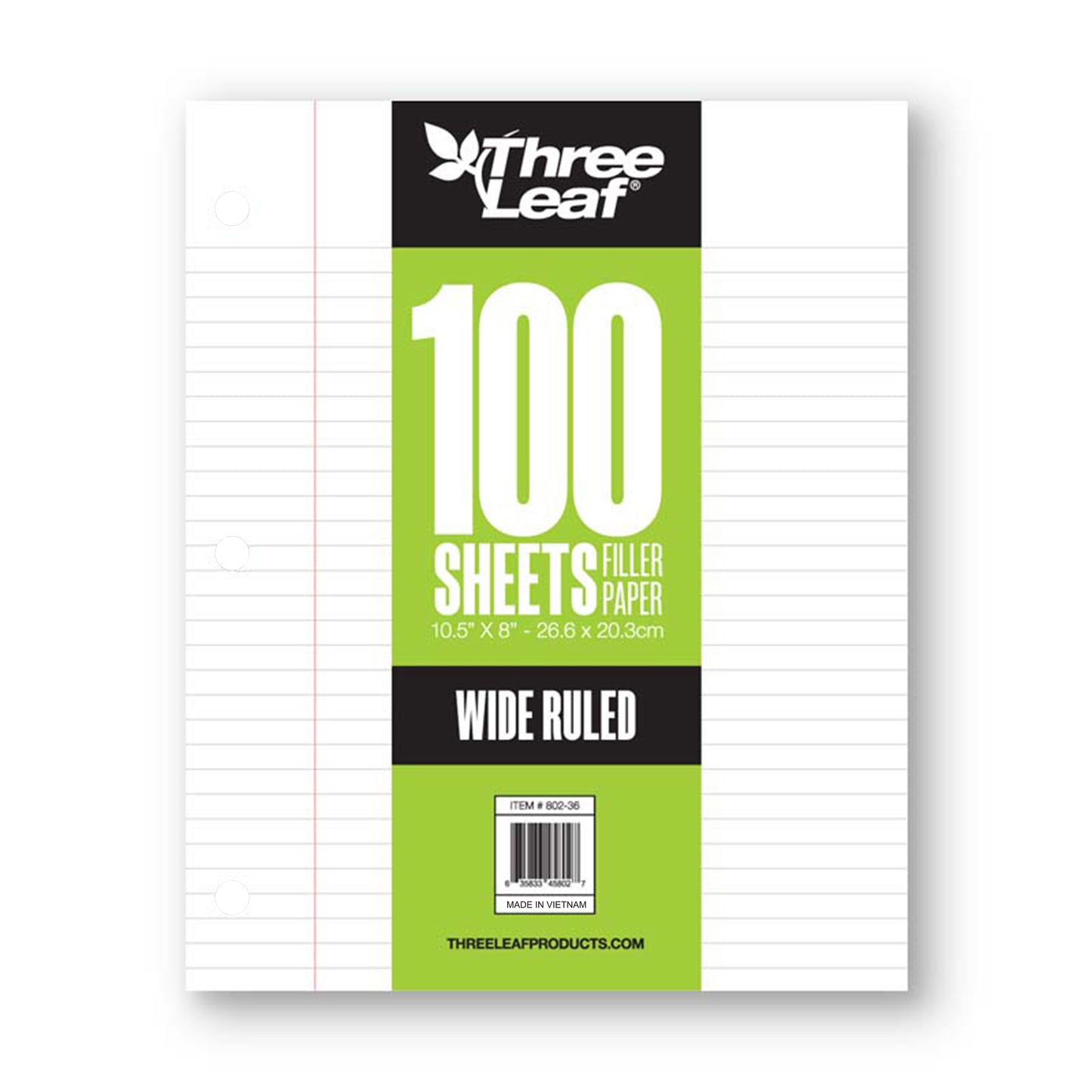 Three Leaf 100 Ct. Filler Paper Wide Ruled