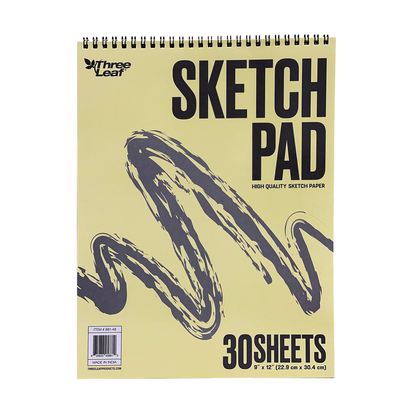 Three Leaf Sketch Pad Spiral, 30 Ct 9 X 12