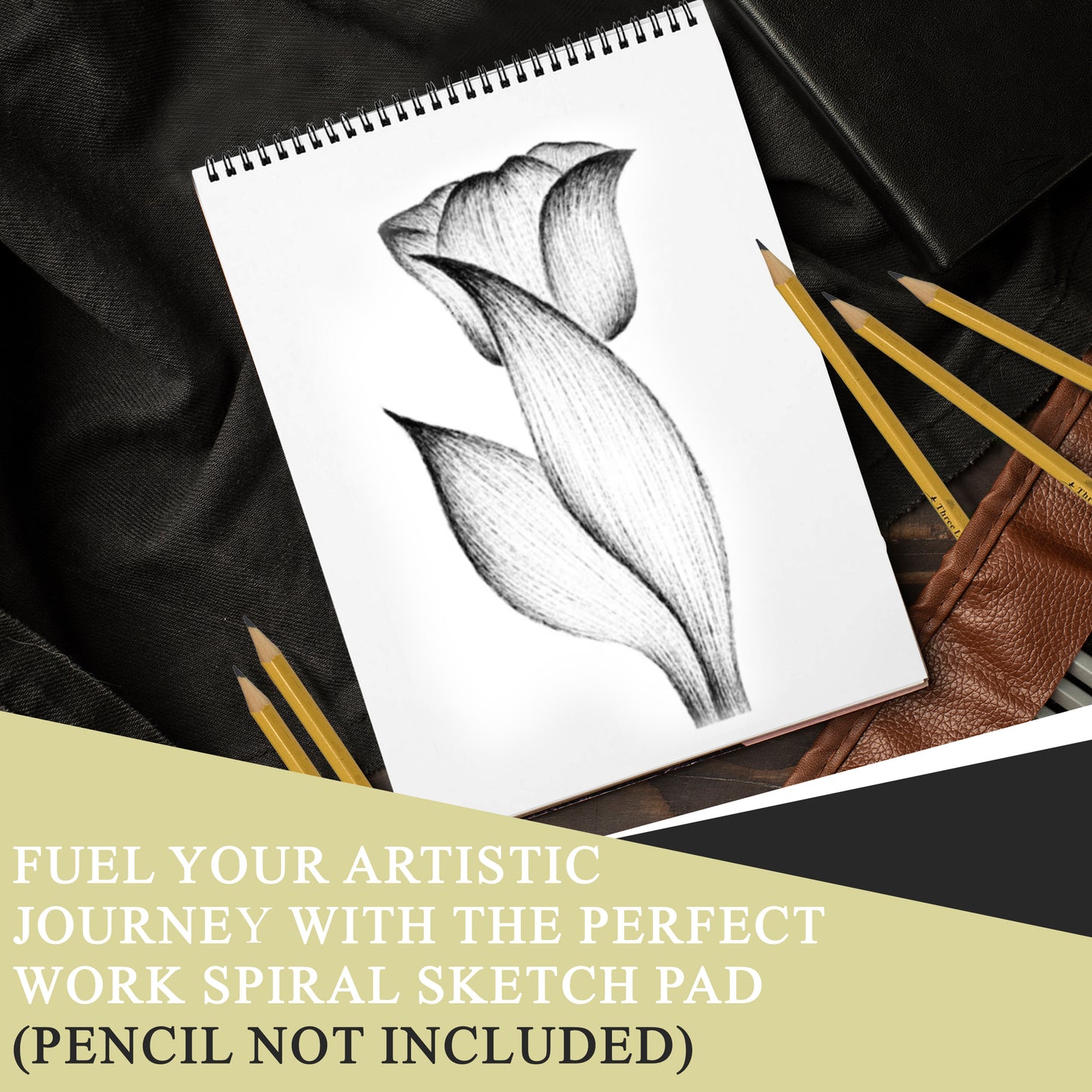 Three Leaf Sketch Pad Spiral, 30 Ct 9 X 12