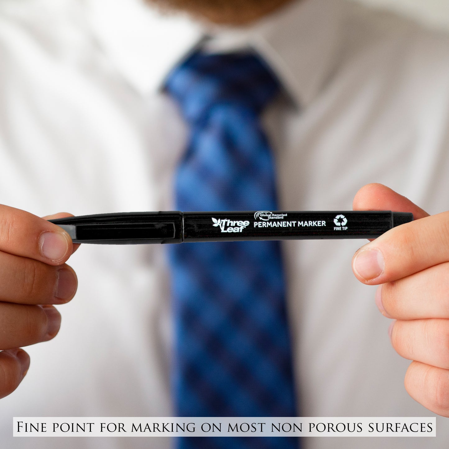 Three Leaf Permanent Marker 4 Pack, Fine Tip