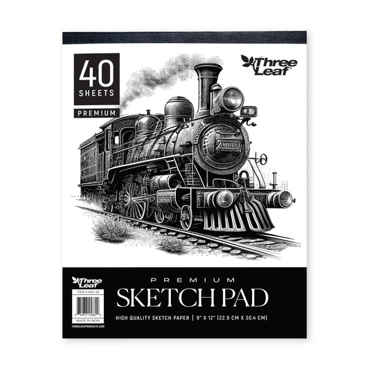 Three Leaf Premium Sketch Pad 40 Ct 9 X 12, (48 Units Per Case)