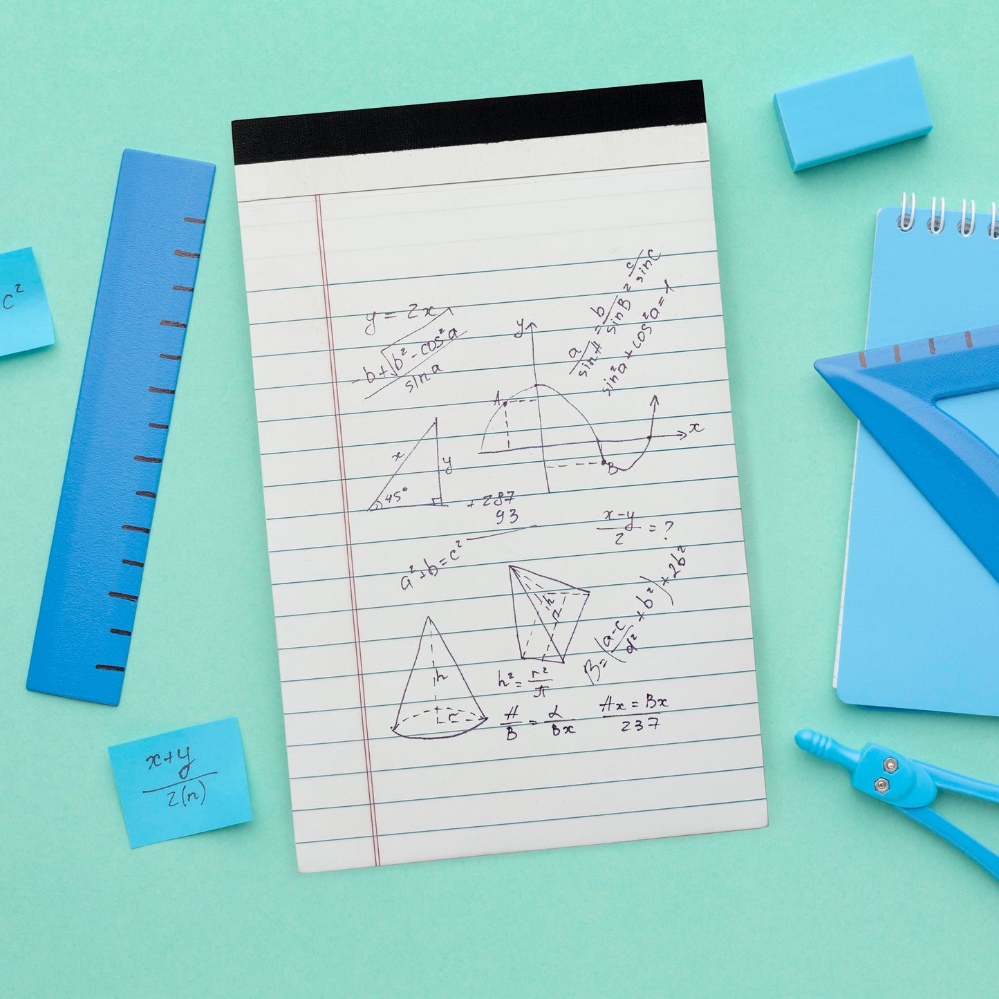 Three Leaf Writing Pad 5 X 8 Inch, 50 Sheets, 2 Pack