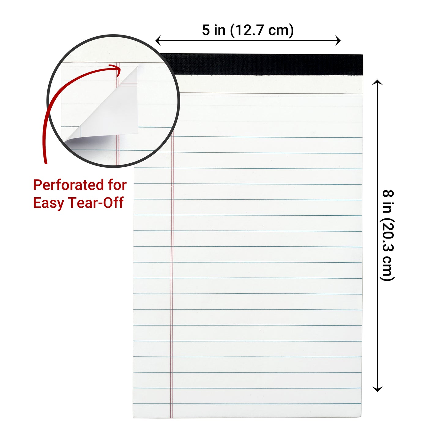 Three Leaf Writing Pad 5 X 8 Inch, 50 Sheets, 2 Pack