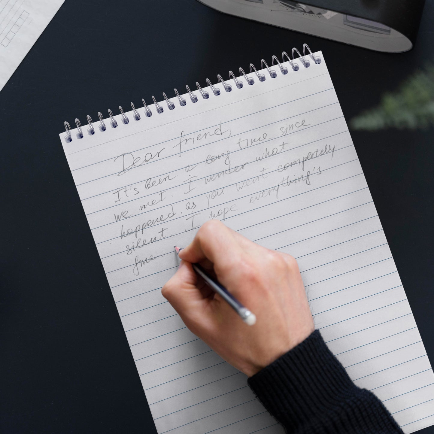Three Leaf Ruled Writing Pad, 5.75 X 9 Inch 100 Sheets