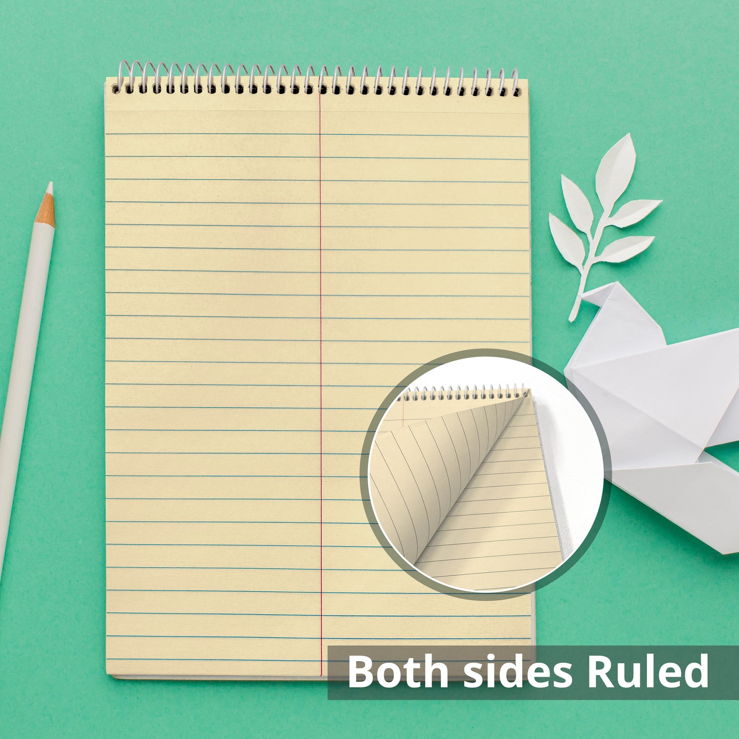 Three Leaf Steno Pad 6 X 9, 80 Sheets
