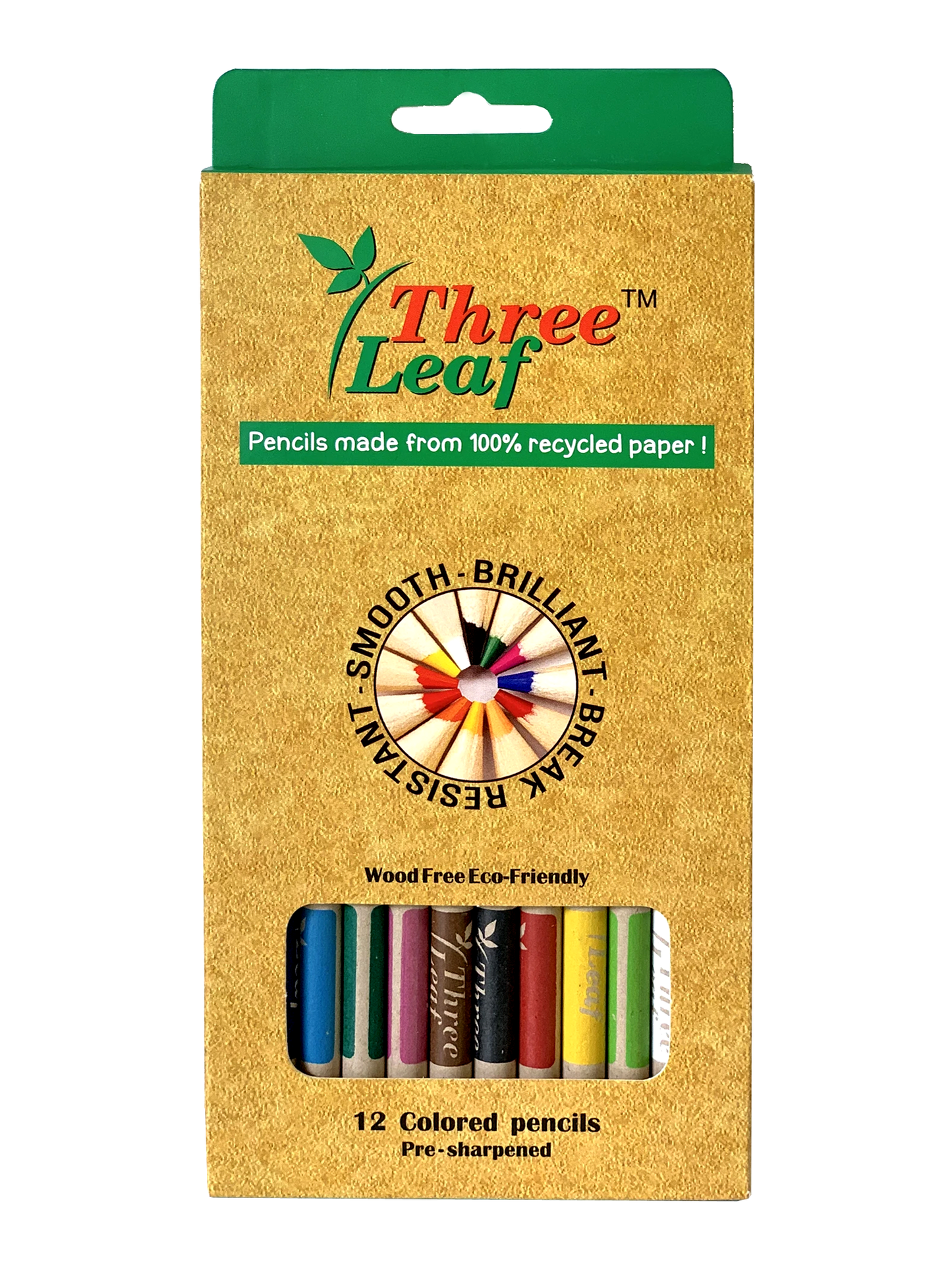 Three Leaf Recycled Colored Pencil