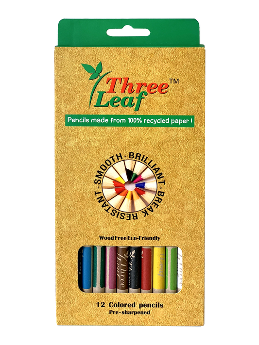 Three Leaf Recycled Colored Pencil