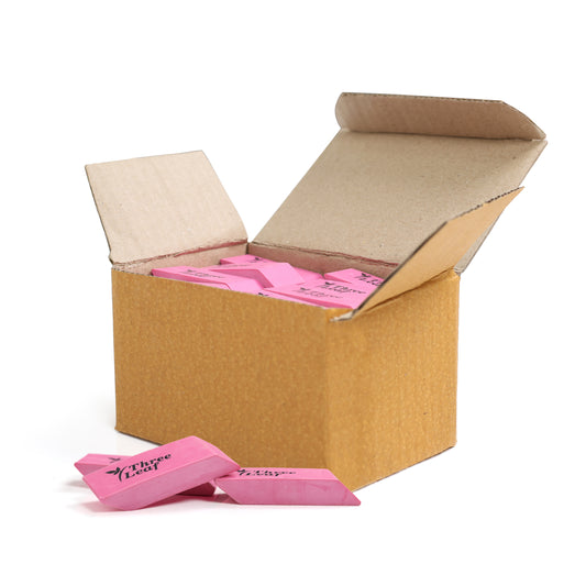 Three Leaf 48 Ct. Pink Bevel Eraser (12 Pack Per Case)