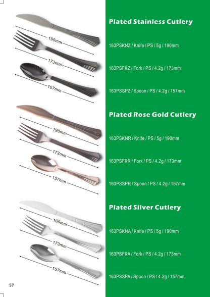 Plated Stainless Cutlery