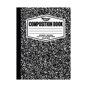 100 CT, 9-3/4 X 7-1/2, COMPOSITION NOTEBOOK ,HARDCOVER,  COLLEGE RULED