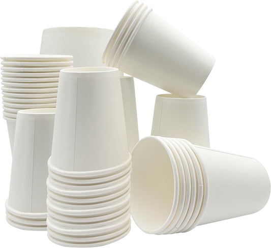 Three Leaf 12 Oz. Paper Single Wall Cups, (White) 1000 Ct. (20 Packs Of 50)