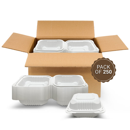 6" X 6" MFPP Burger Box, 250 Ct. - White