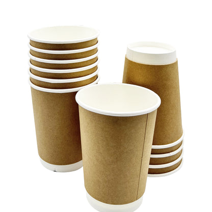 Three Leaf 12 Oz. Paper Hot Cups, (Brown) 500 Ct. (20 Packs Of 25)
