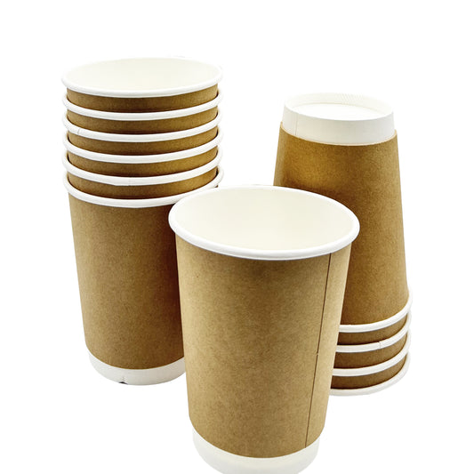 Three Leaf 12 Oz. Paper Hot Cups, (Brown) 500 Ct. (20 Packs Of 25)