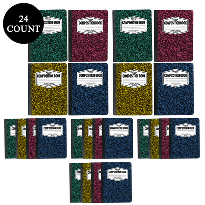 Three Leaf 100 Ct,  9 3/4 X 7 1/2, Color Composition Notebook, Wide Ruled