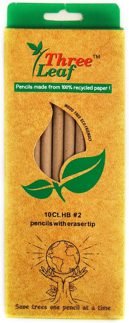 Three Leaf 10 Ct. #2 Hb Recycled Paper Pencils