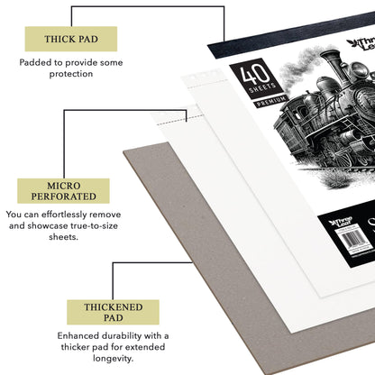 Three Leaf Premium Sketch Pad 40 Ct 9 X 12