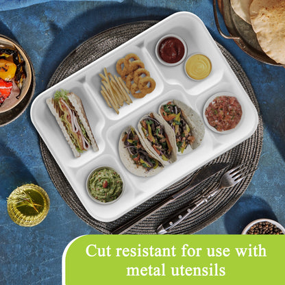 Three Leaf 6 Compartment Bagasse Meal Tray 400 Ct.