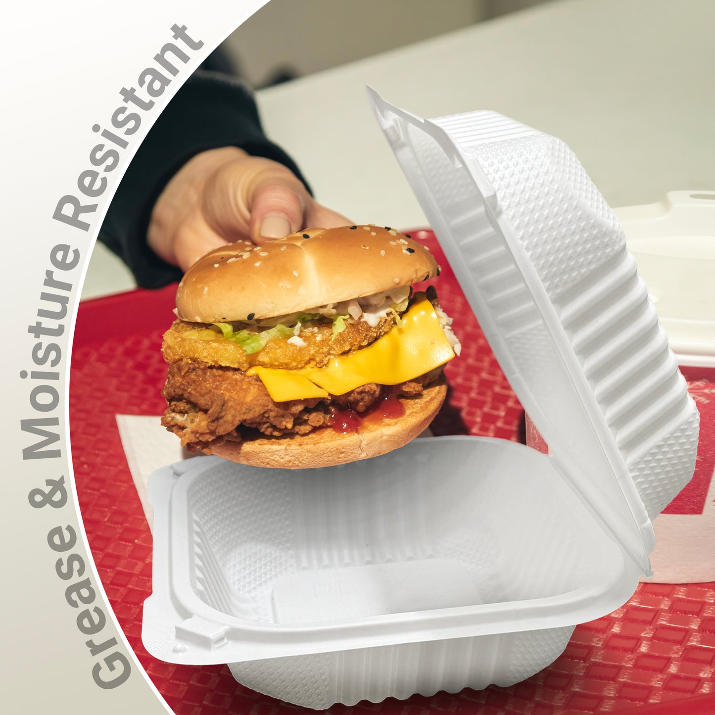 6" X 6" MFPP Burger Box, 250 Ct. - White