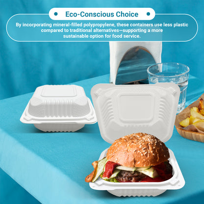 6" X 6" MFPP Burger Box, 250 Ct. - White
