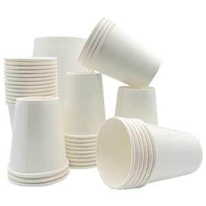 THREE LEAF 6 OZ. PAPER COLD CUPS, (WHITE) 1000 CT. (20 PACKS OF 50)