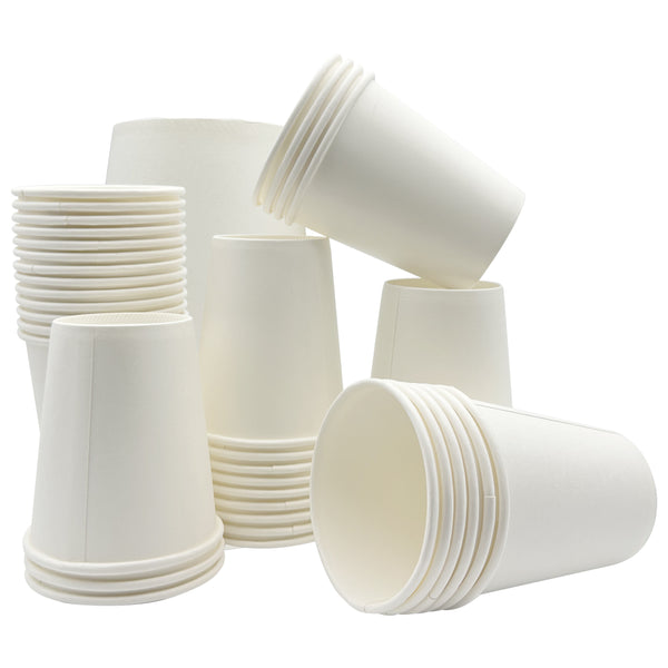 THREE LEAF 6 OZ. PAPER COLD CUPS, (WHITE) 1000 CT. (20 PACKS OF 50)
