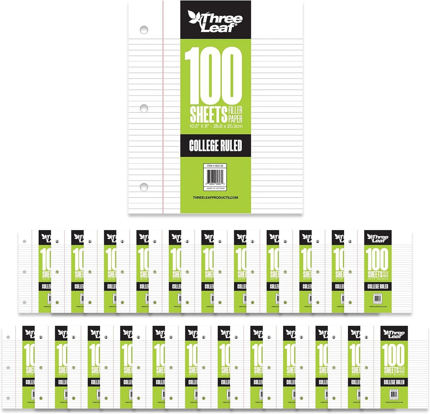 Three Leaf 100 Ct. Filler Paper College Ruled