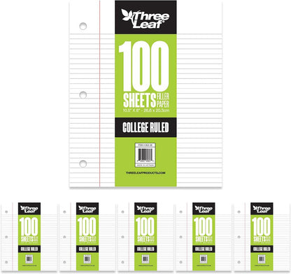 Three Leaf 100 Ct. Filler Paper College Ruled