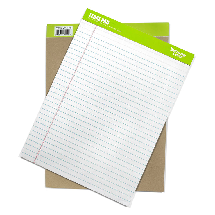 Three Leaf Writing Pad 8.5 X 11.75, 50 Sheets