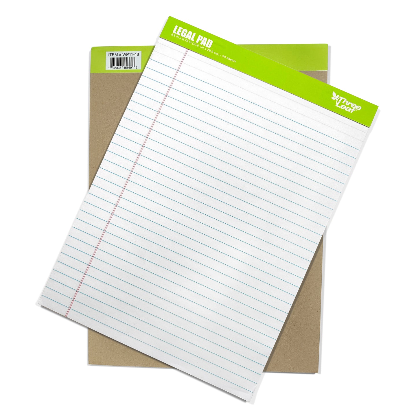 Three Leaf Writing Pad 8.5 X 11.75, 50 Sheets